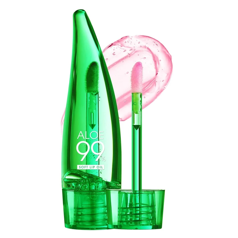 Maggidea Aloe Vera Lip Oil, Magic Colour Changing Lip Gloss Long Lasting Lipgloss Set Lips Moisturizer Aloe Vera Lip Stick for Women Girls (Pink-1Pcs)