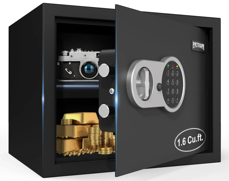 Patron Safe Box,Lock Box digital security safe for home，Cabinet safe box for money cash saving Jewelry documents Keypad Safe for Office Hotel Home,0.66 Cubic Feet,1.04 Cubic Feet
