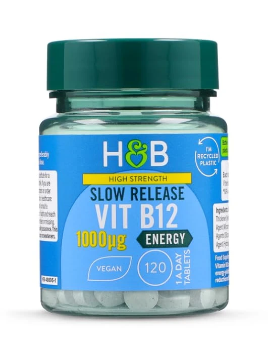 Holland & Barrett High Strength Slow Release Vitamin B12 1000ug - 120 Tablets