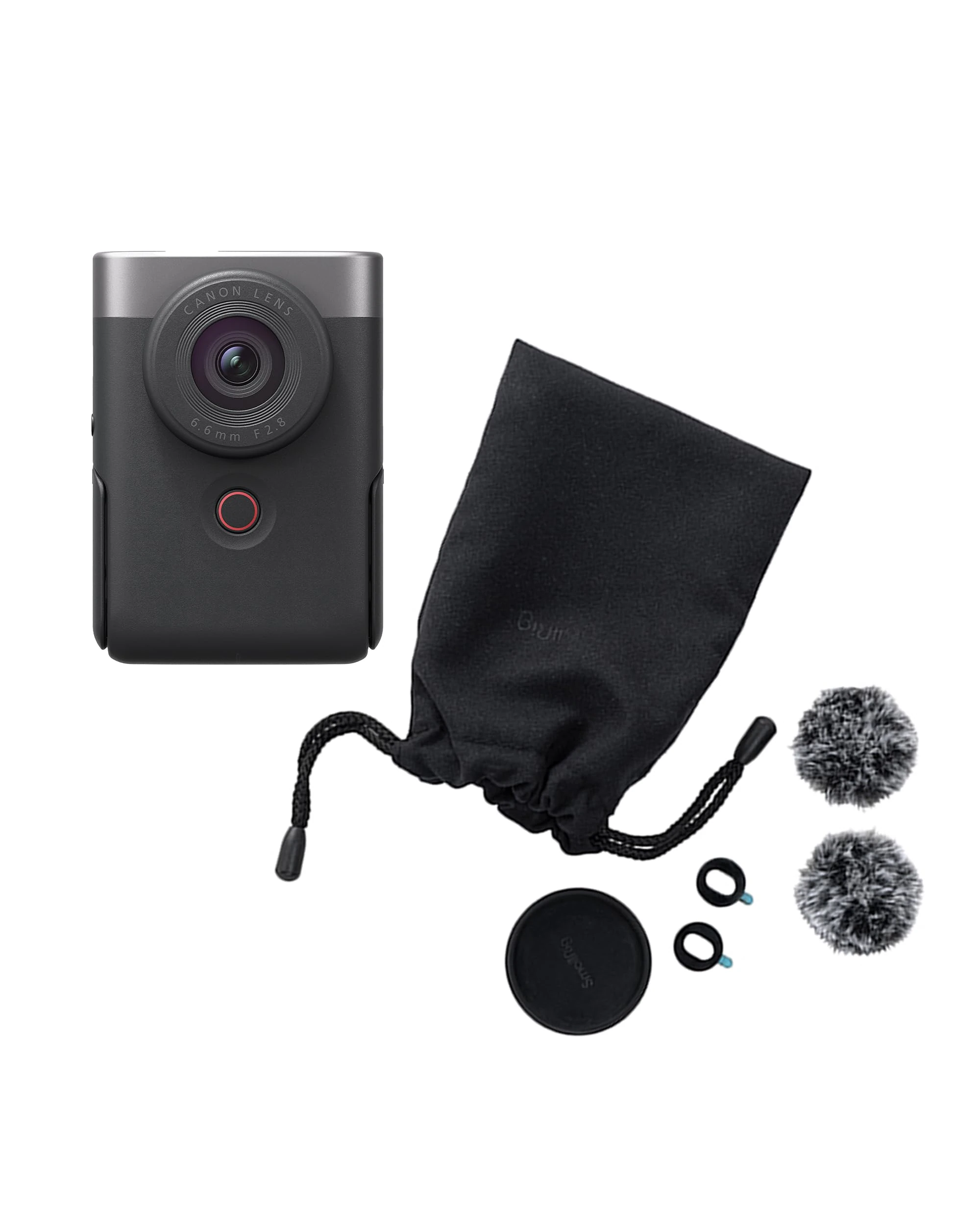 Canon PowerShot V10 4k Vlogging Camcorder (Silver) - All-In-One Vlog Camera, Pocket and Built-in Support - Digital Video Camera for YouTube and Live Streaming - Bluetooth, Wi-Fi, UVC/UAC