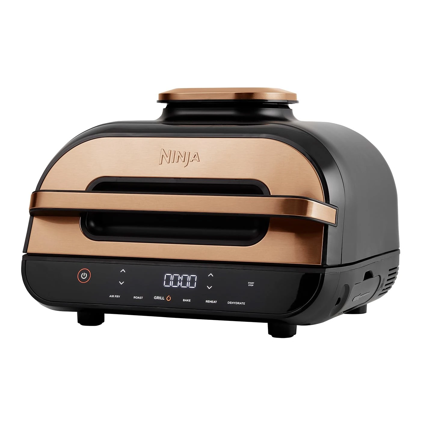 Ninja Foodi MAX Health Grill & Air Fryer 3.8L with Digital Cooking Probe, 6-in-1; Air Fry, Bake, Roast & more, Dishwasher Safe Parts, Large Grill Plate, Copper/Black Amazon Exclusive AG551UKCP