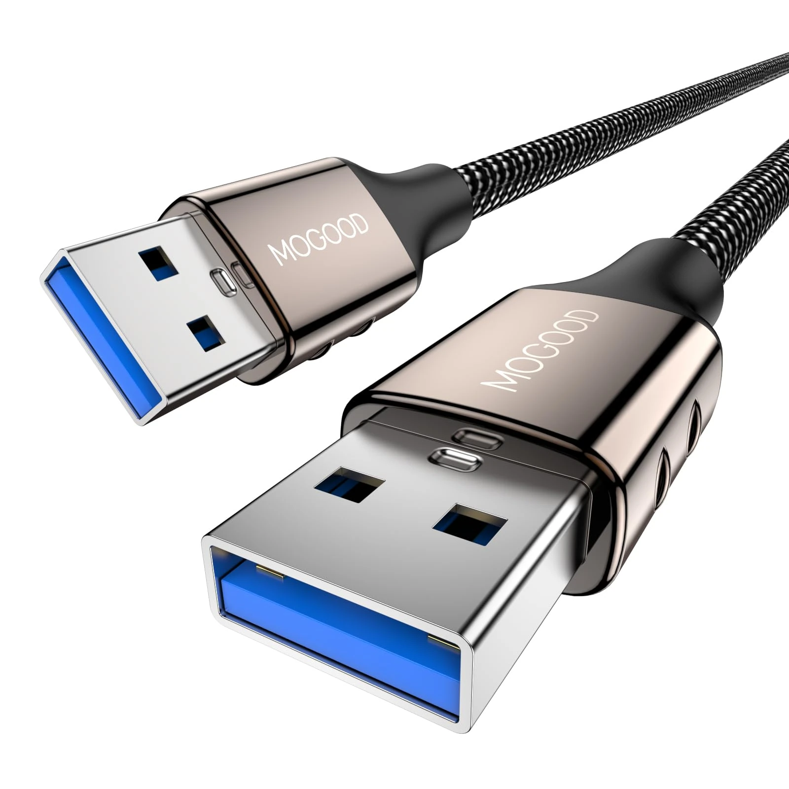 MOGOOD 2M USB 3.0 Male to Male Extender - Type A to Type A Cable for Data Transfer - Compatible with Hard Drive, Laptop, Monitor, Camera, Set Top Box and More