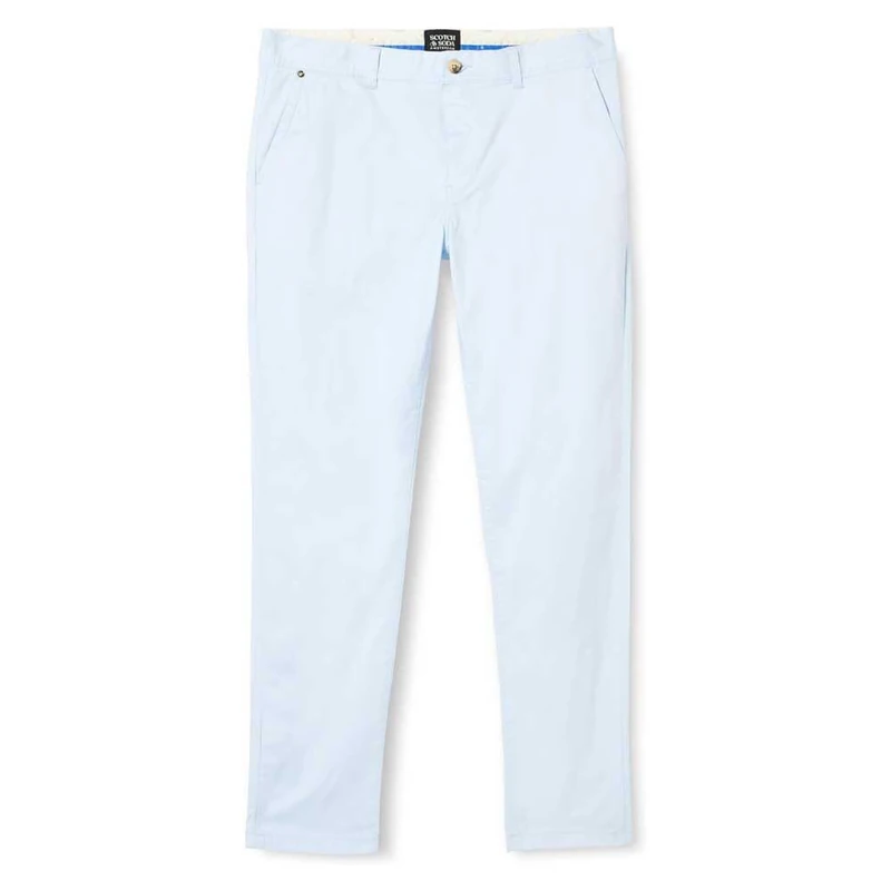 Scotch & Soda Men's Mott Chino, Shirt Blue, 38-34