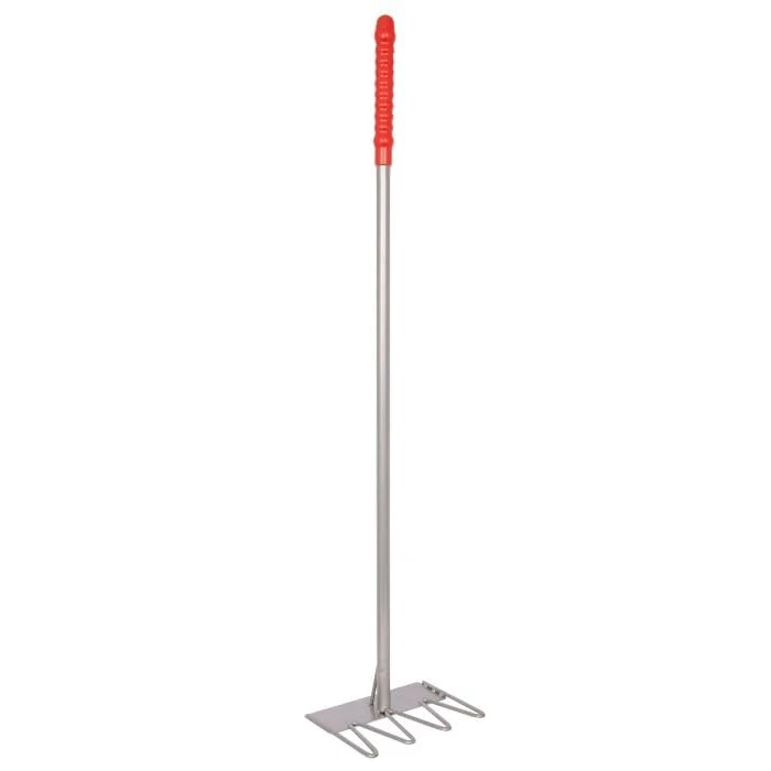Red Gorilla Tubtrug Tidee Rake 80cm Lightweight Steel with Red Plastic Grip for Stable Hay Bedding or Garden Use