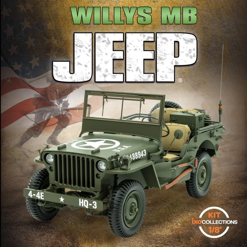 IXO Collections 1:8 IXO US Jeep Willys 4x4 - Model Making, Standing Model Making, Kit, Model Kit