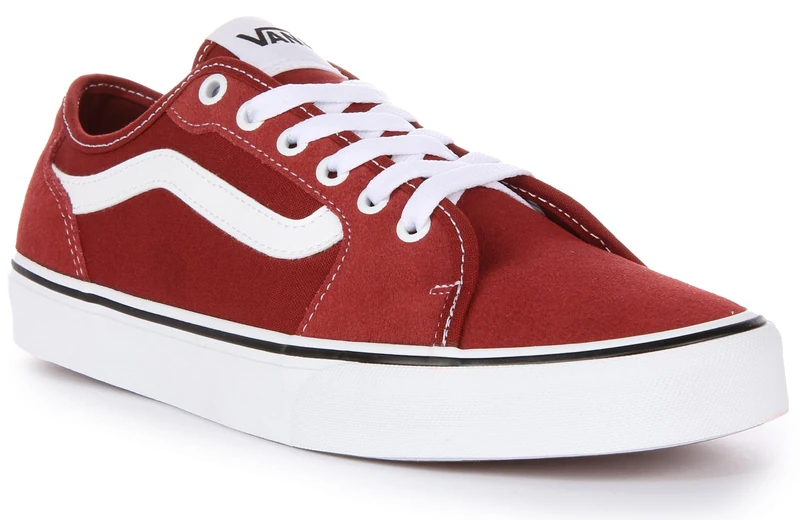 Vans Men's Filmore Decon Sneaker, Suede Canvas Fired Brick, 8 UK