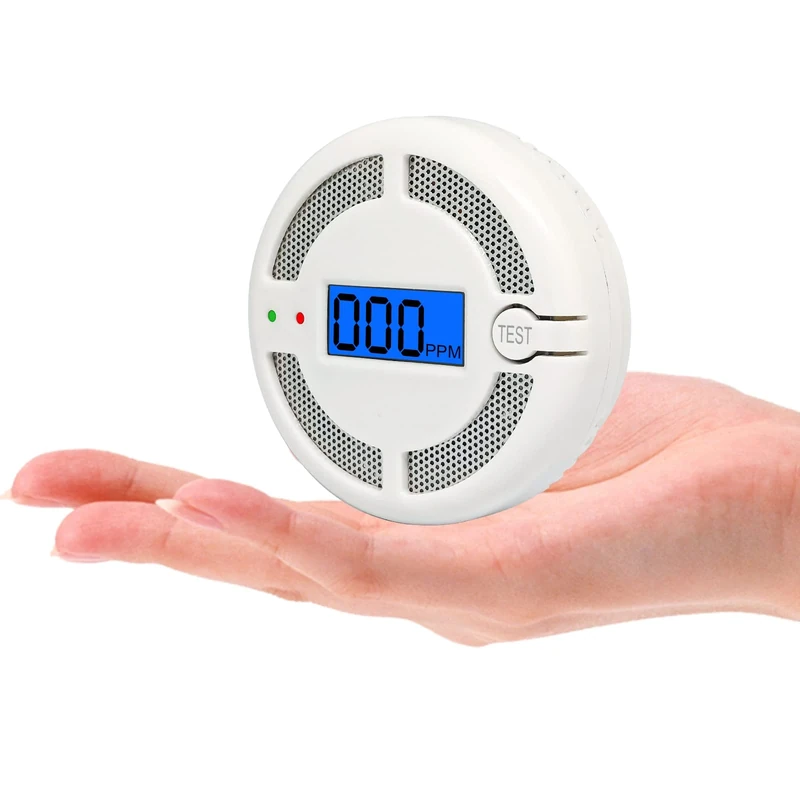 Yezala Mini CO Detector - LCD Alarm for Home & Car (EN 50291)