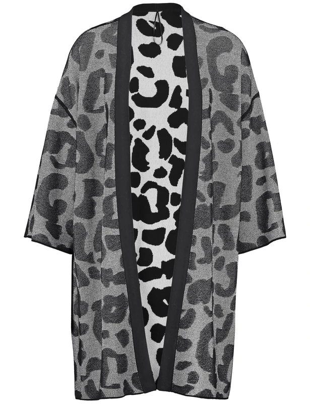 Taifun Women's 432405-15305 Cardigan Sweater, Fog Patterned, 14