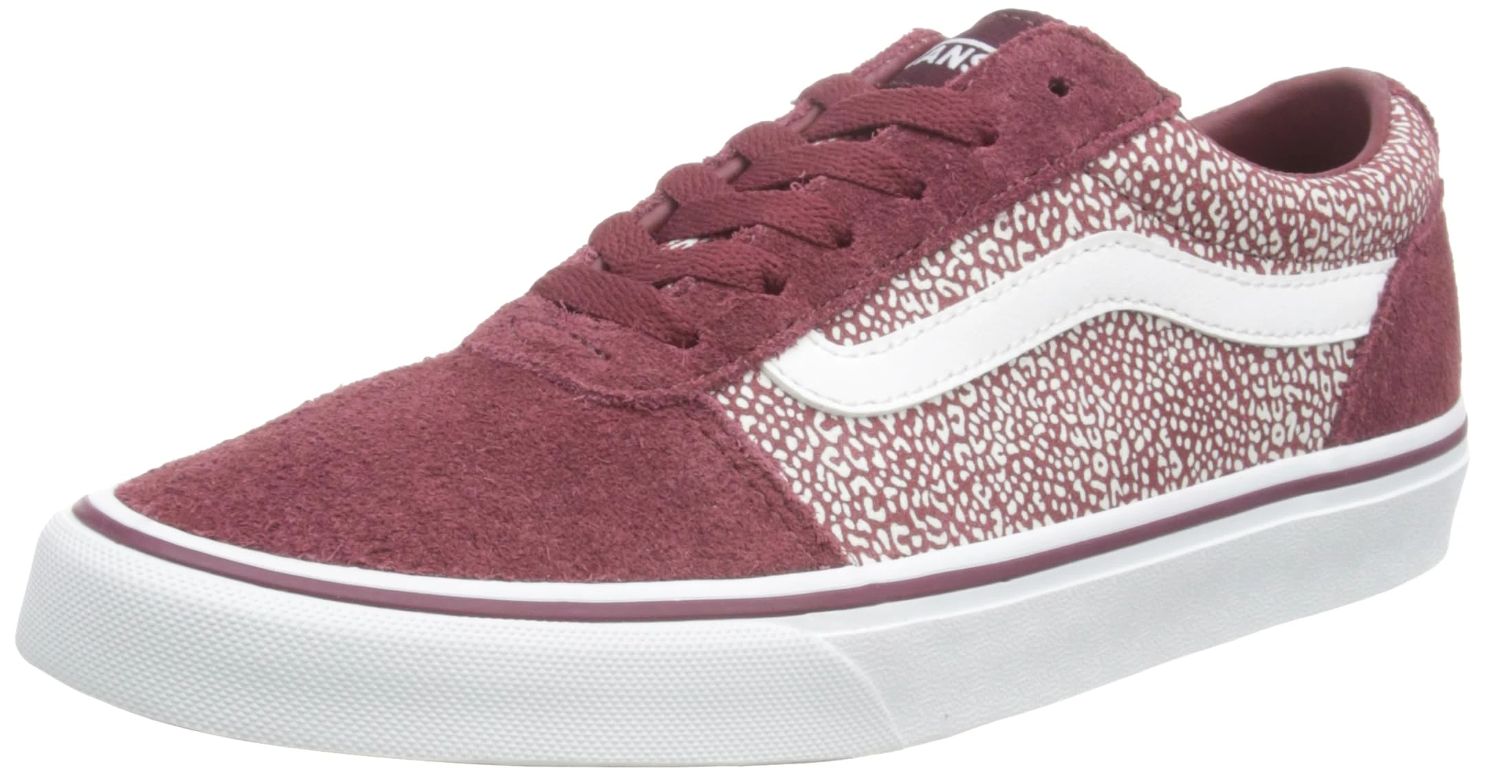 Vans Women's Ward Sneaker, Suede Spots Oxblood Red, 7 UK