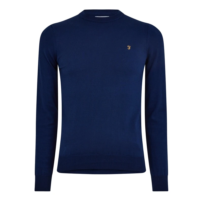 Farah Mens Mullen Sweater Rich Indigo XL - Image 1