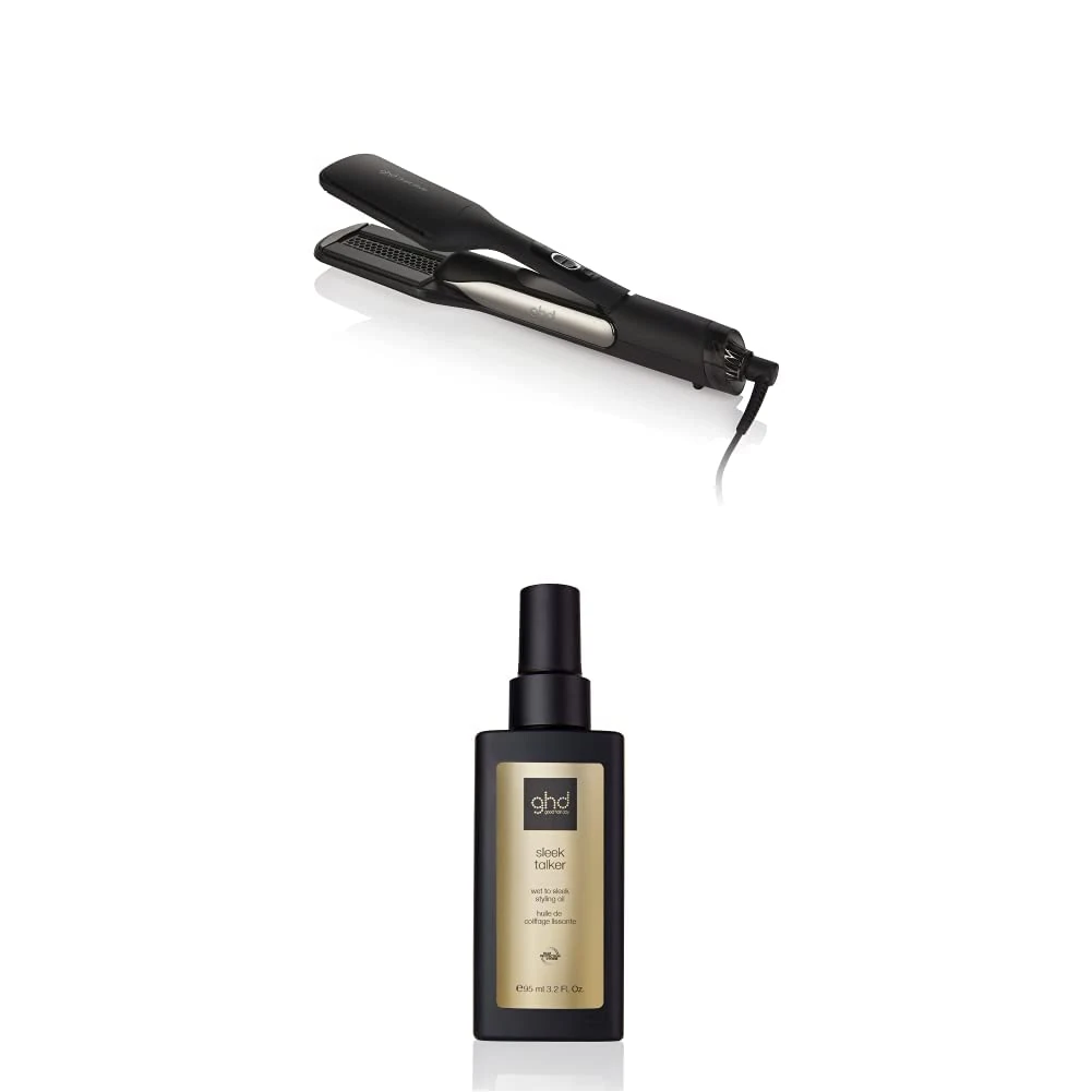 ghd Duet Style 2-in-1 Hot Air Styler in Black + Sleek Talker - Wet to Sleek Styling, Smoothing and Softening Hair with Heat Protection, Formulated with Nourishing Argan Oil