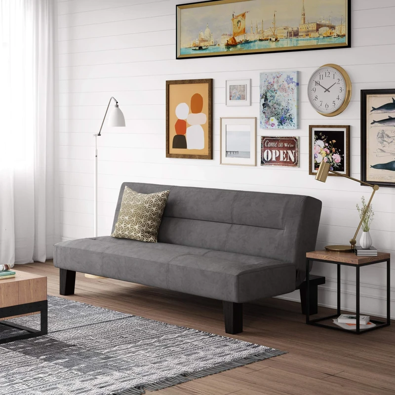 DHP Furniture Kebo Sofabed Grey Velvet