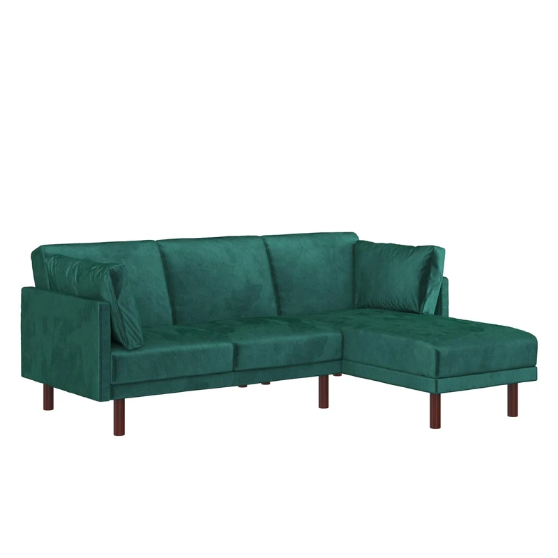 DHP Furniture Clair Sofabed Velvet Green