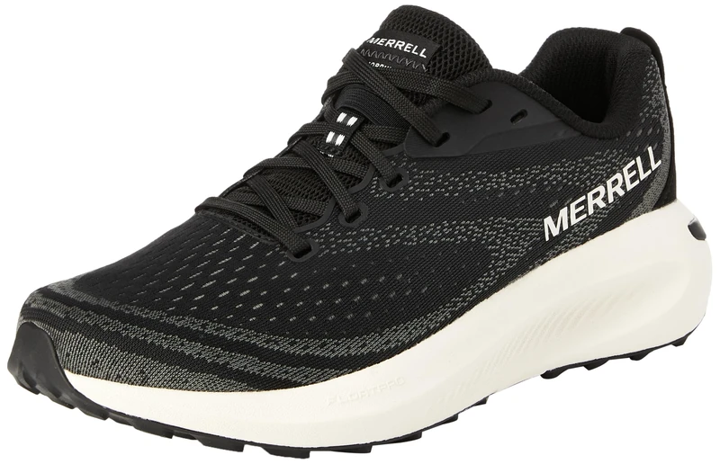 Merrell Women's Morphlite Road-to-Trail Running Shoe, Black/White, 8.5 UK
