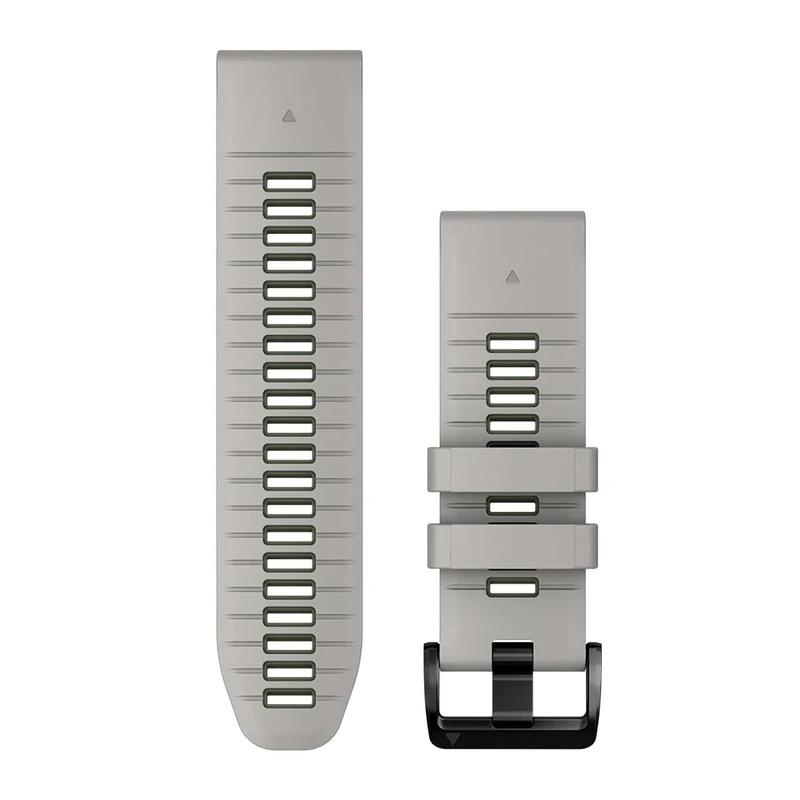 Garmin QuickFit Watch Bands (26mm), suitable for selected fēnix-, epix-, Descent-, D2-, Instinct-, Forerunner- and Tactix series smartwatches, Original accessory, Silicone, Fog Grey/Moss