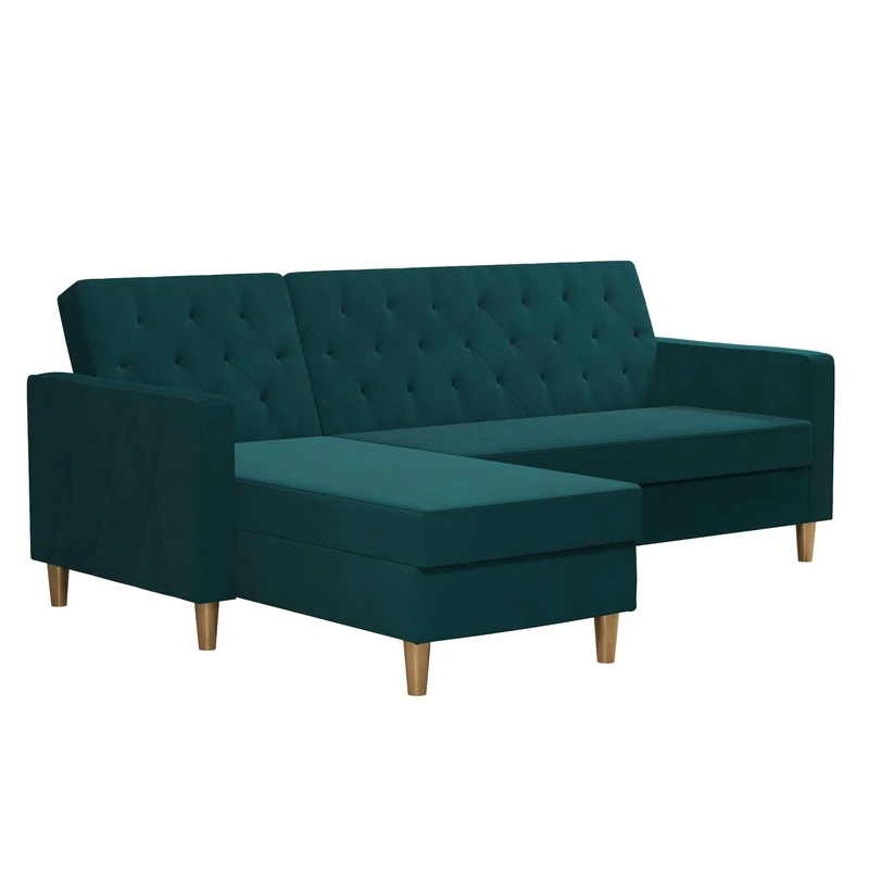 DHP Furniture Liberty Sofabed, Green, 213x153x82 cm