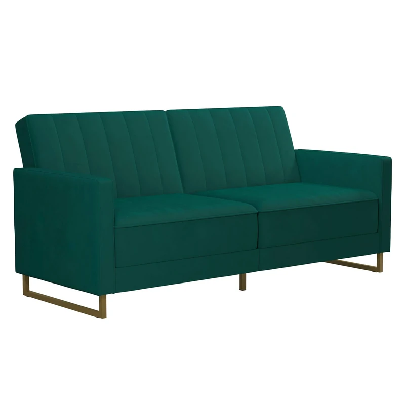Novogratz Skylar Sofabed Velvet Green