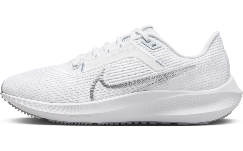 NIKE DV3854-101 W AIR Zoom Pegasus 40 Women White/Metallic Silver-Pure Platinum UK 6