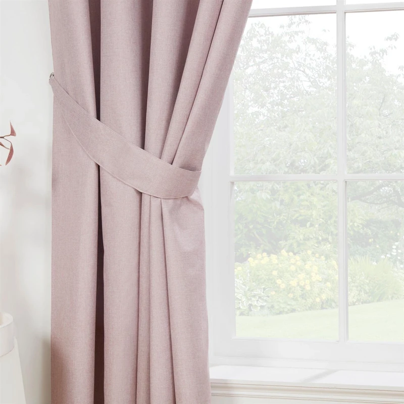 Sundour Eclipse Blackout Pencil Pleat Curtains Rose Pink 46x90 Fully Lined Curtain Pair