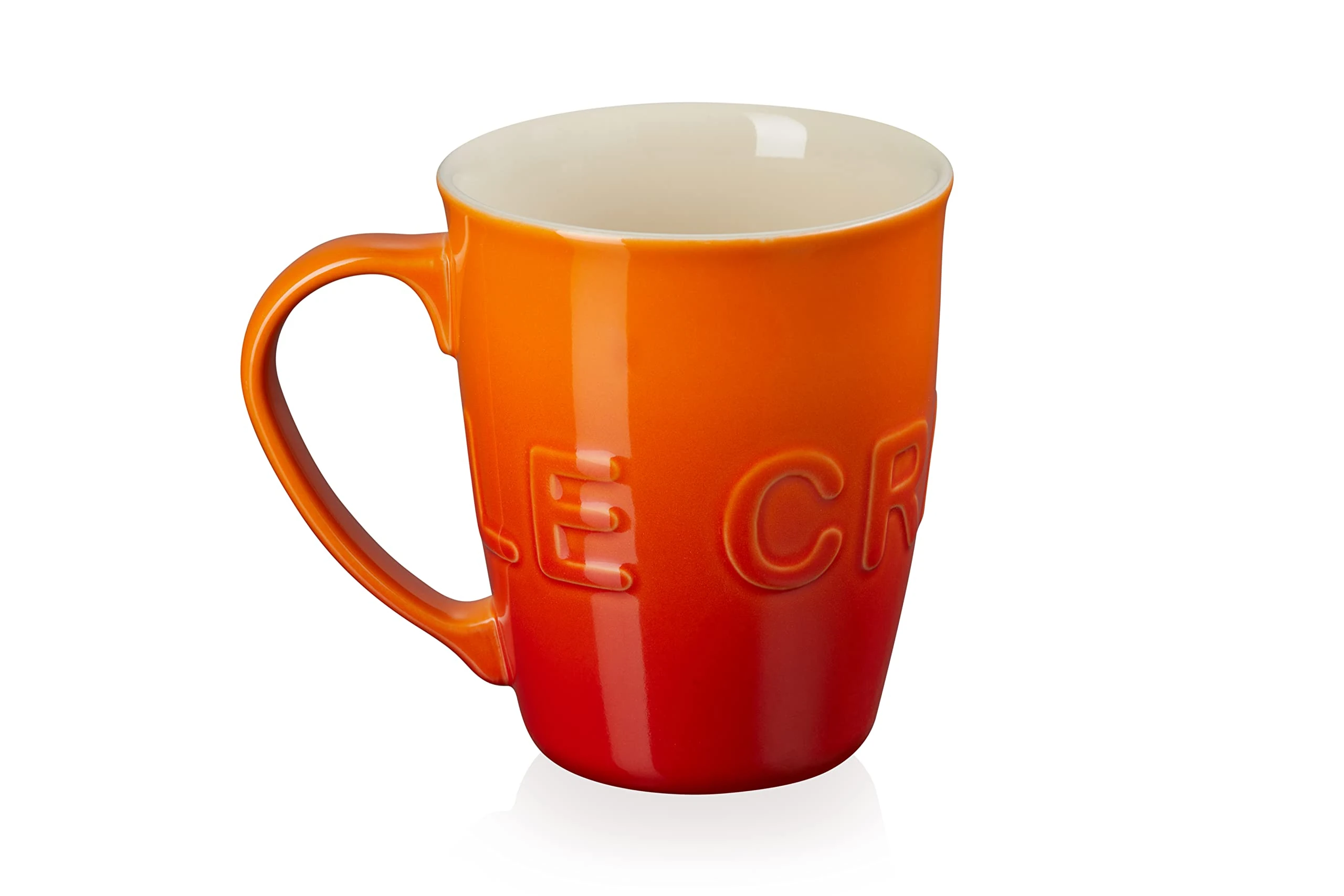 Le Creuset Stoneware 20 oz Extra-Large Logo Coffee Mug, Flame