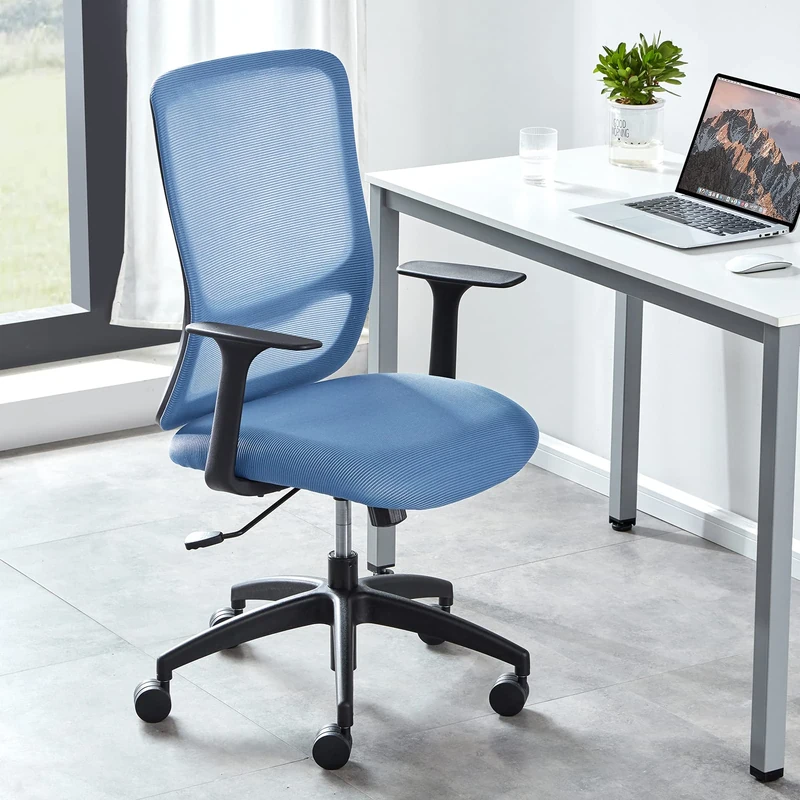 Sunon Ergonomic Office Chair with Fixed Armrests,Executive Swivel Chair with Durable Casters