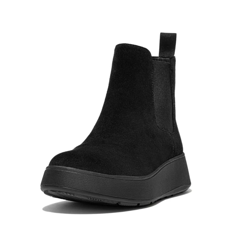 F-MODE SUEDE FLATFORM CHELSEA BOOTS