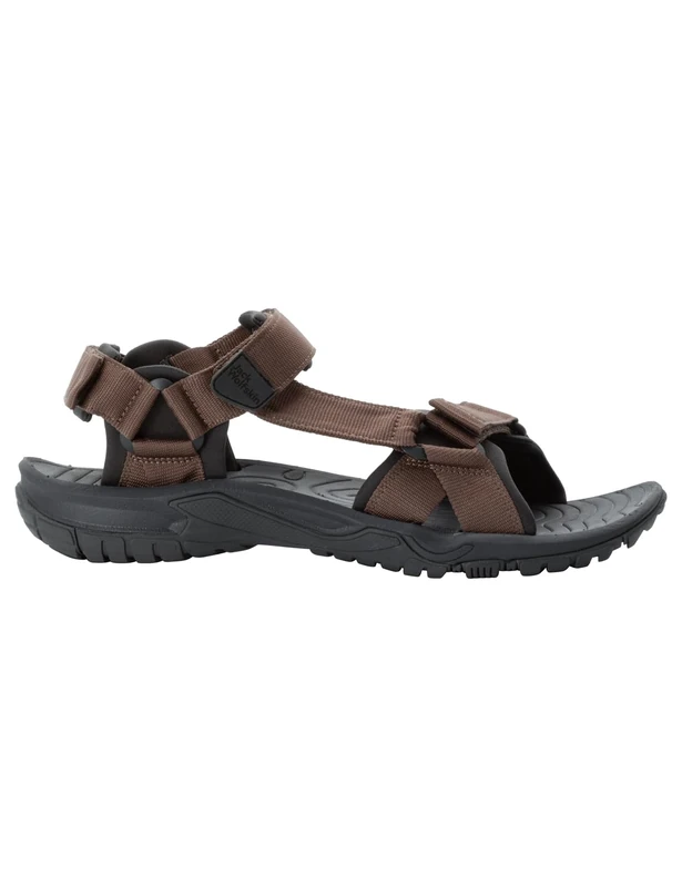 Jack Wolfskin Lakewood Ride Sandal M, Lightweight Men's Sandals for Hiking Tours and Everyday Use, Beach Shoes with Non-Slip Sole, Easy-Care Bathing Shoes for Men, Tobacco, 8 UK