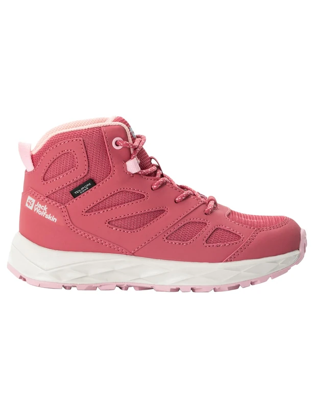 Jack Wolfskin Unisex Children's Woodland 2 Texapore Mid K Walking Shoes, Soft Pink, 11 UK