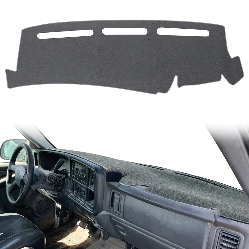 POSAID Dash Cover for 1999-2006 Chevrolet Chevy Silverado GMC Sierra, Dashboard Cover Mat for 2000-2006 Chevy Avalanche Tahoe Suburban GMC Yukon Pickup, Gray