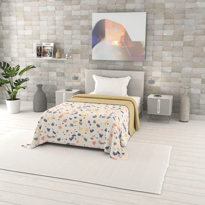 Italian Bed Linen Summer quilt FANTASY, Microfiber, Single 170x270cm, Background