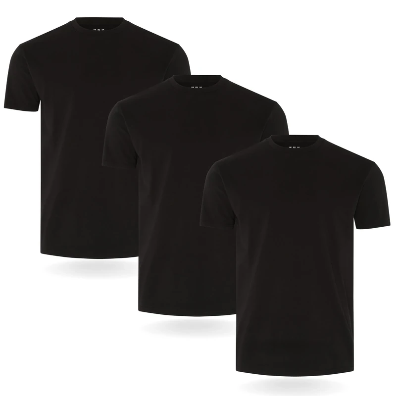 FM London 3/5-Pack Mens T Shirt - Premium Weight T-Shirts for Men with Lightly Fitted Design - Super Soft - Made with 100% Cotton - Stretch Fit for Any Occasion - Durable Comfort Fit
