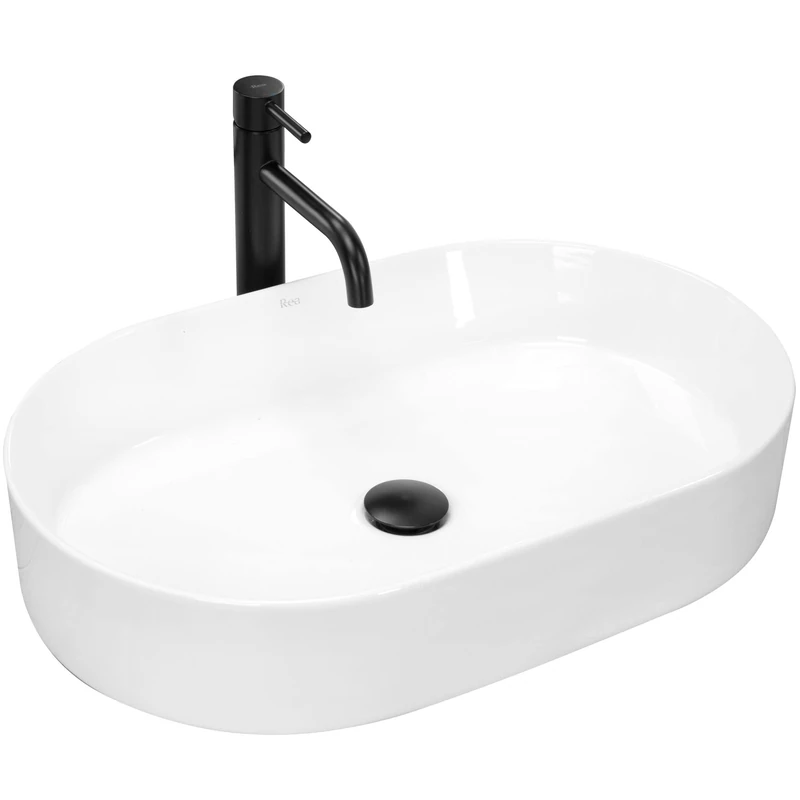 Rea Bathroom Sink Made of Ceramic Nadia 60 - White - REA-U1055