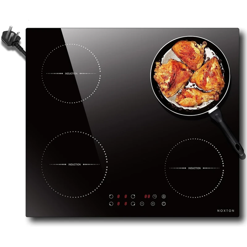 Noxton 60cm Induction Hob - 4 Zones, Control, Child Lock, 99 Min