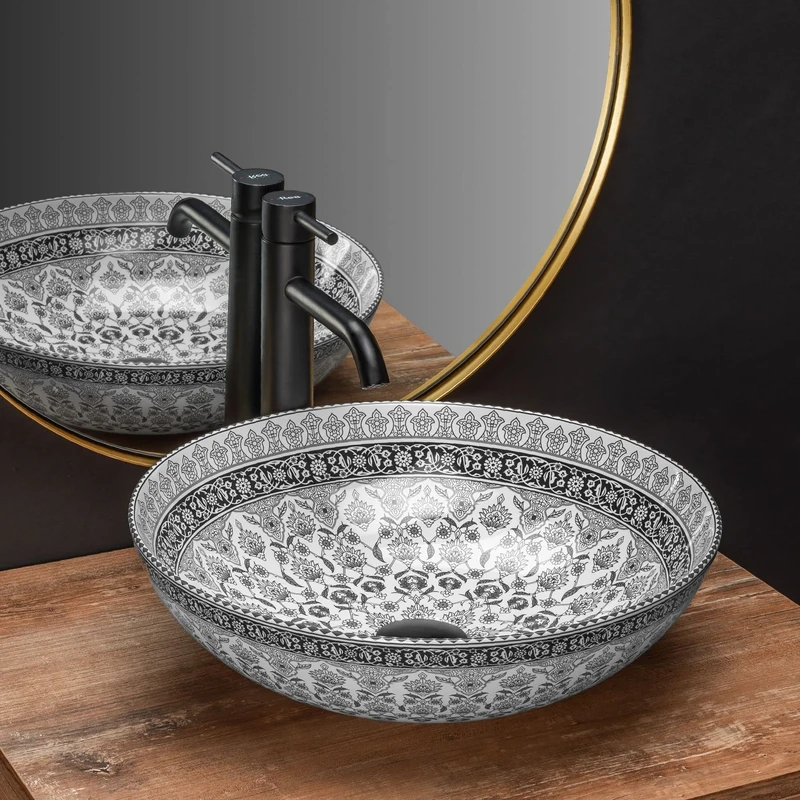 Rea Bathroom Sink Made of Ceramic Arte Dark Grey - Grey - REA-U8002