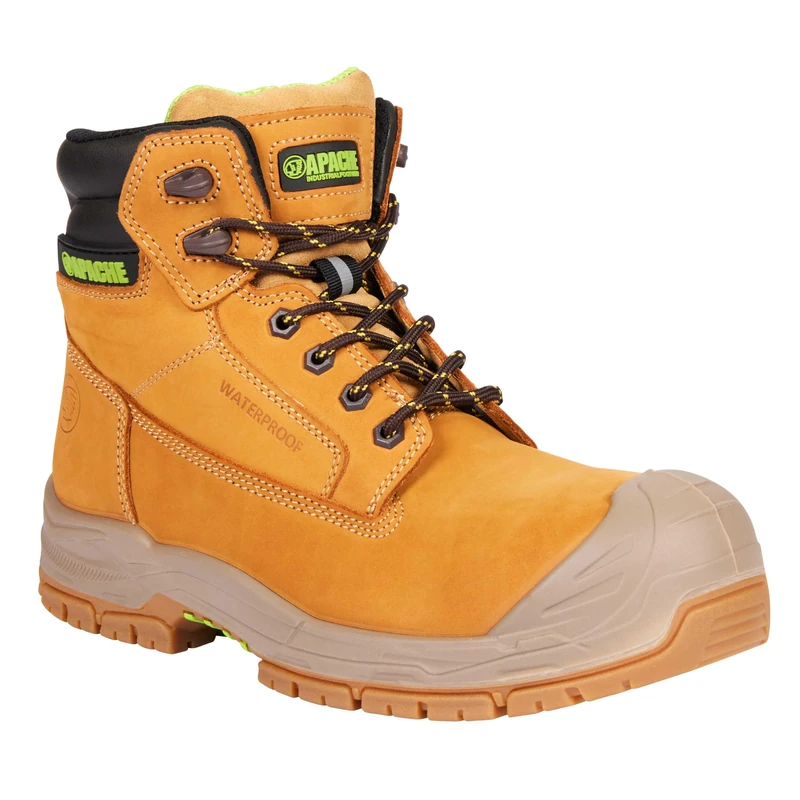 Apache Thompson Wheat Waterproof Safety Boot Size 7