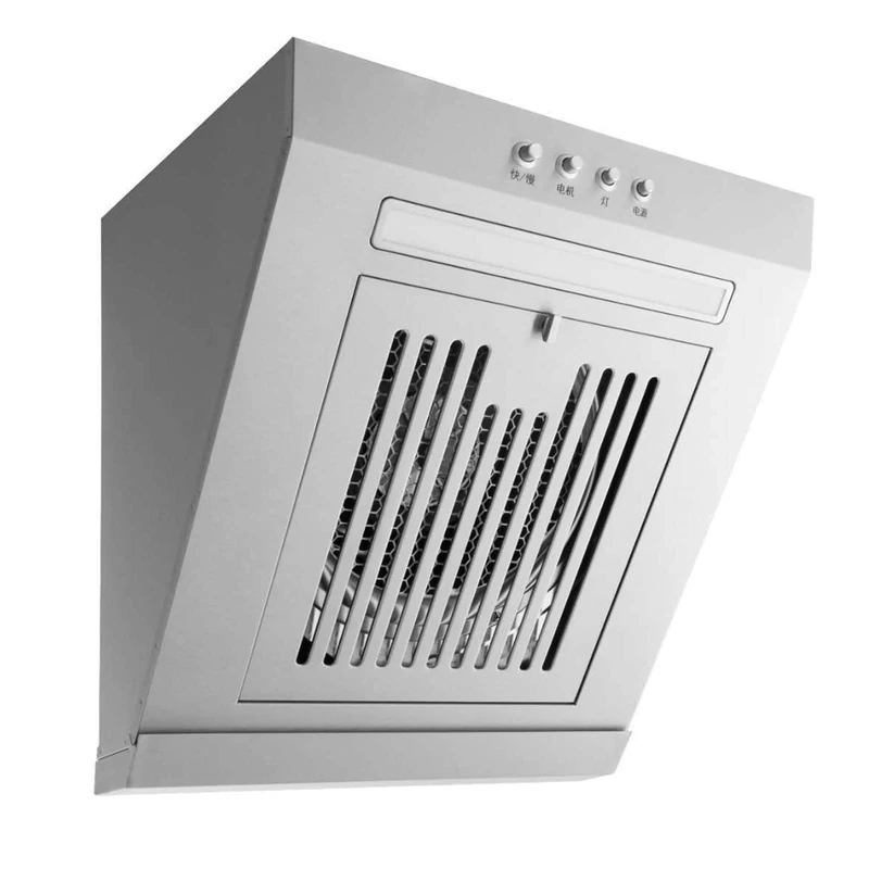 oiakus Steel Range Hood - 400mm Wall Mount, 230W, 17m3/min, LED