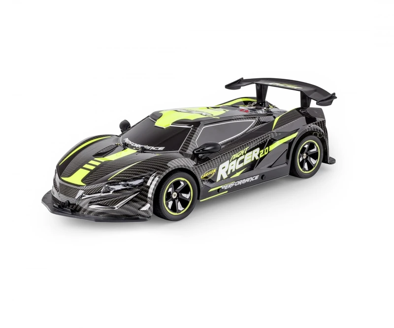 Carson 500404249 1:10 Night Racer 2.0 2.4GHz 100% RTR Yellow Remote Control Car LED Lighting Including Batteries and Remote Control Driving Time Approx. 40 Minutes