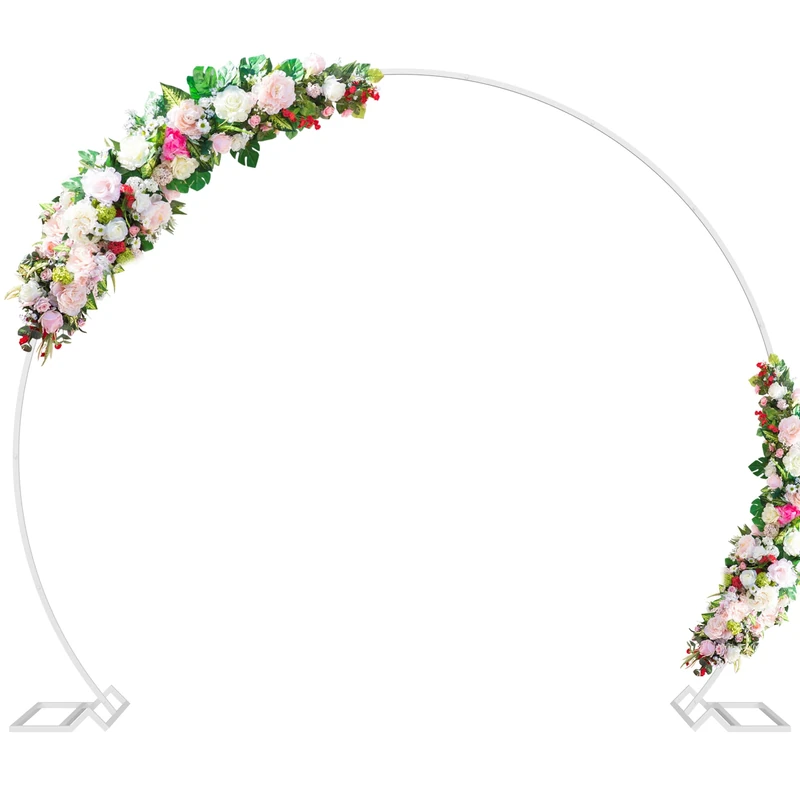 Wokceer Wedding Arch 7.2FT Round Backdrop Stand Metal Circle Backdrop Stand Circle Balloon Arch Stand Frame for Birthday Party Bridal Shower Anniversary Ceremony Candy Tables Celebration