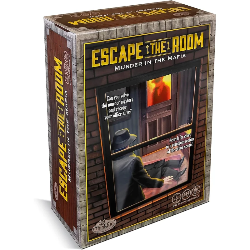 ThinkFun Escape The Room: Mafia Murder, Adult Board Logic Game, 13 Players, Ages 14+