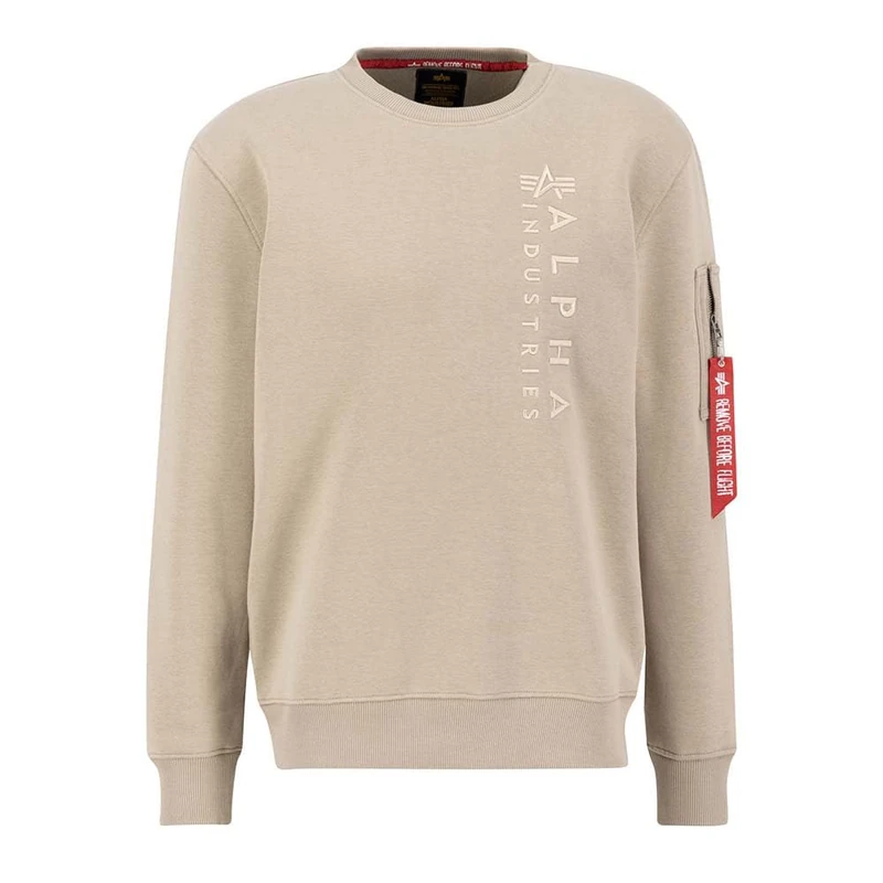 Alpha Industries EMB Sweater Sweatshirt for Men Vintage Sand