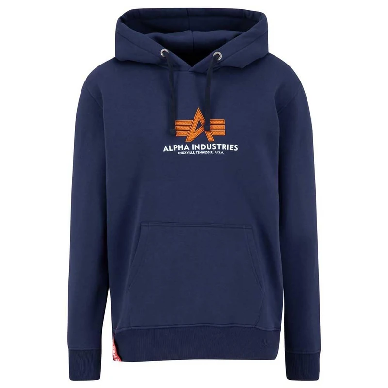 ALPHA INDUSTRIES Men's Hoodie Basic Rubber Ultra Navy, Ultra Navy, M