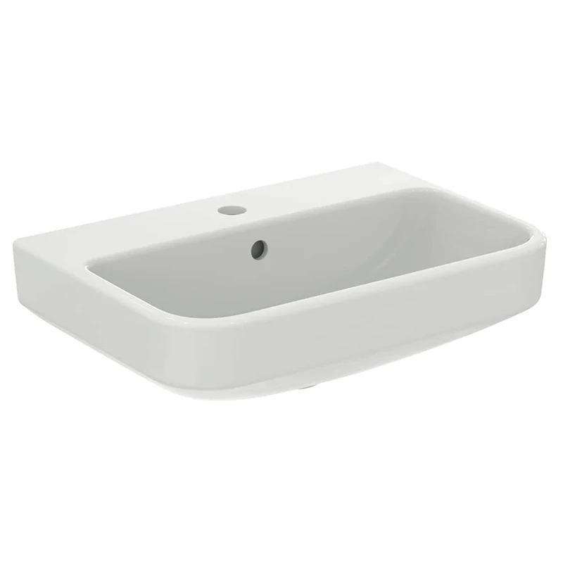 Ideal Standard i.Life S 55cm Compact Bathroom Sink/Basin, 1 tap Hole, T517801, White