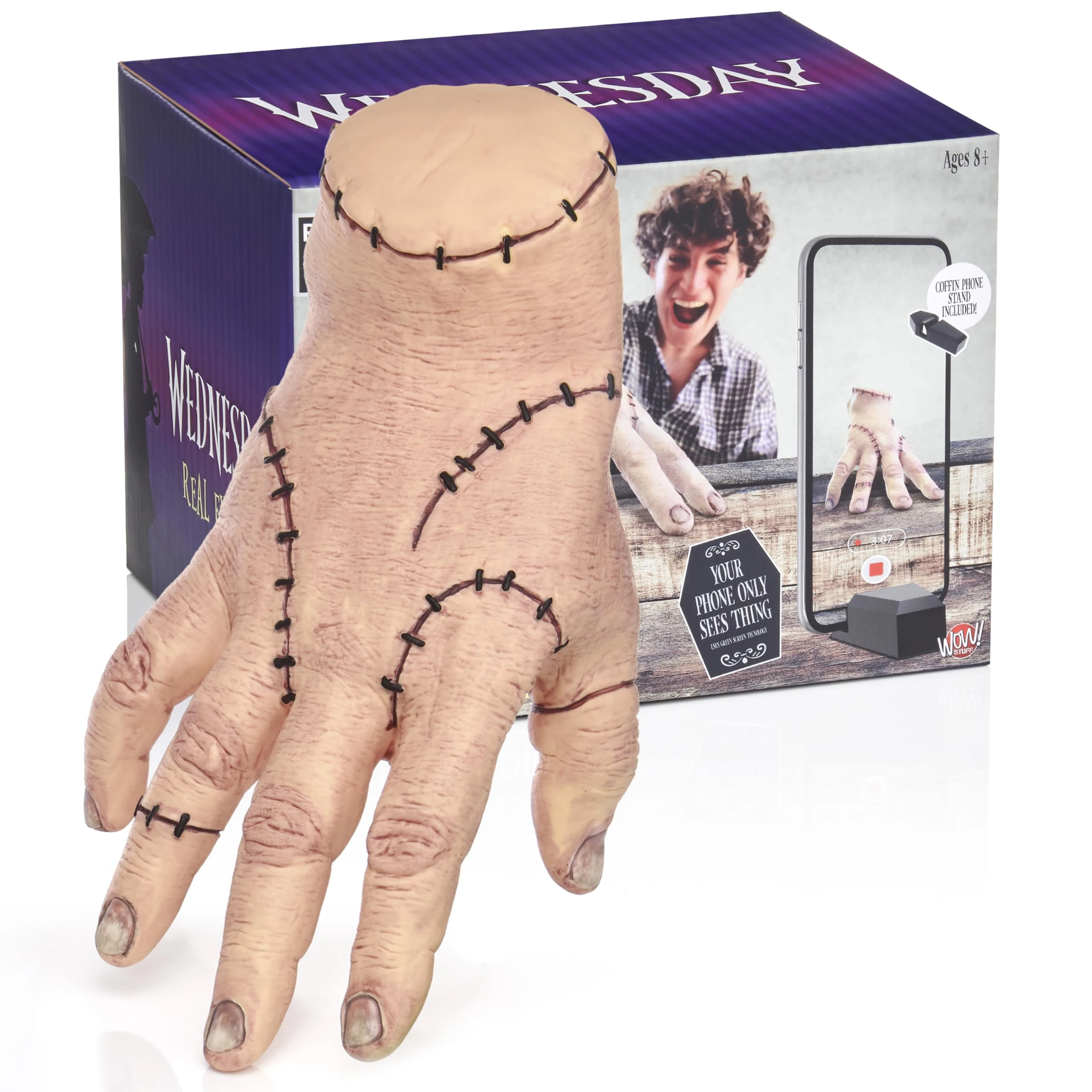 WOW! STUFF Wednesday Real FX Thing | Includes Hollywood Style Special Effects app | Wednesday Addams Role Play and Dress Up Halloween and Costume Accessory | For Fans of Wednesday Netflix Series
