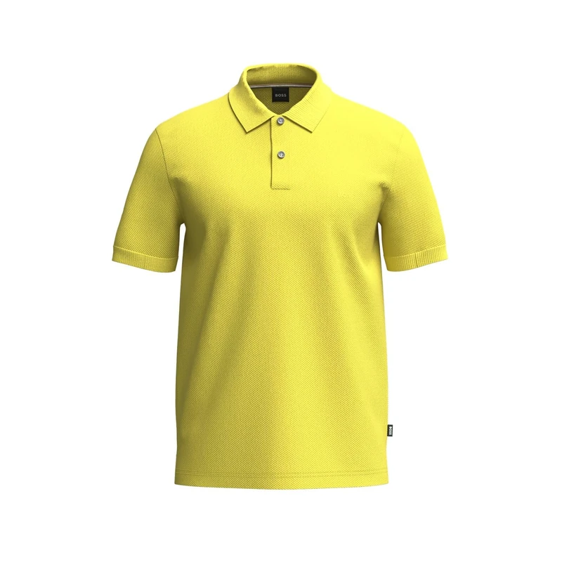BOSS Men's Regular Fit Polo Shirt, Goldfinch Yellow, XXL