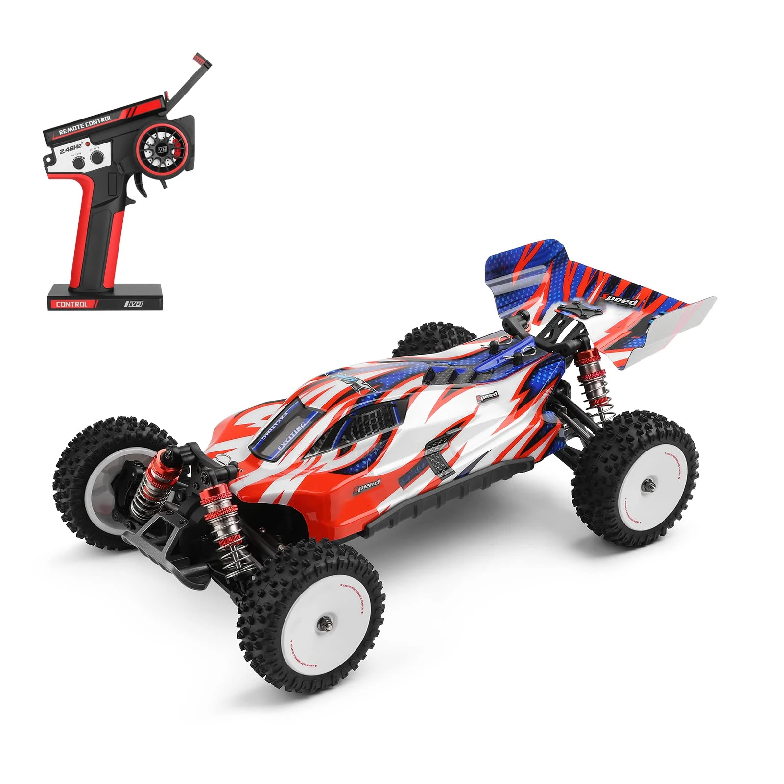 Goolsky WLtoys 124008 Remote Control Car 1/12 2.4GHz 60KM/H High Speed Off Road Car Brushless 4WD Vehicle 11.1V 2000mAh Gifts for Teen Adults