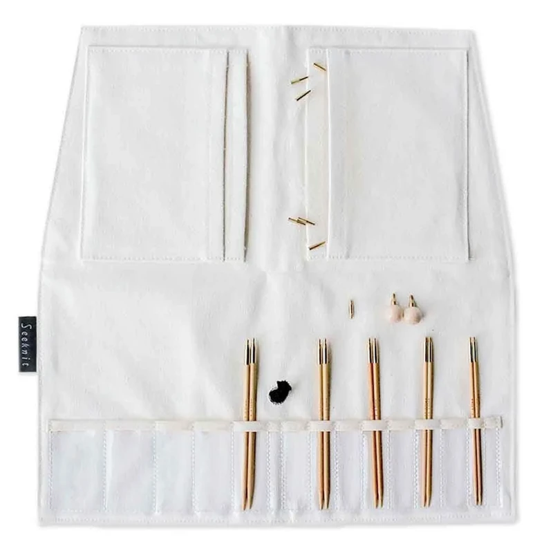 Seeknit Interchangeable Circular Needle Set, White, S