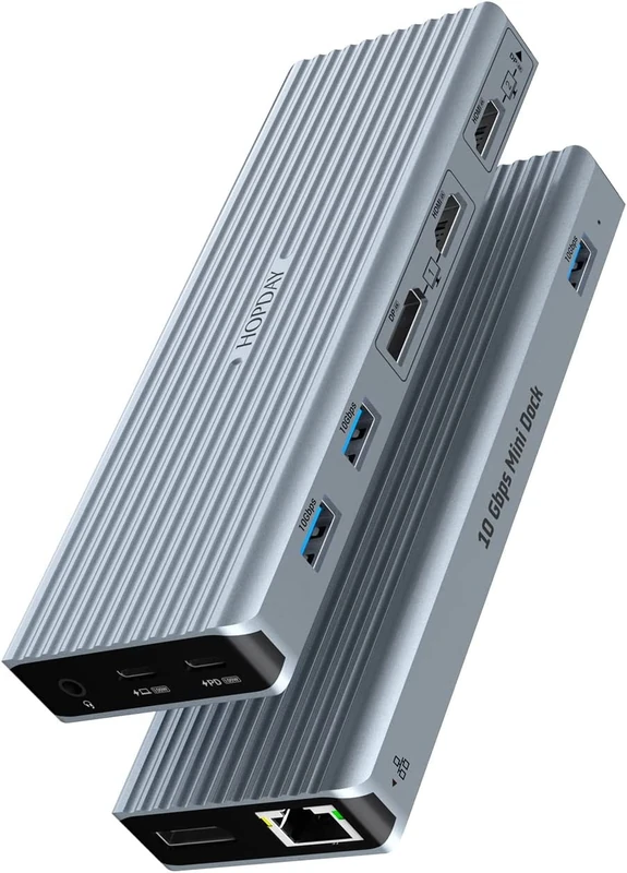 HOPDAY USB C Dongle, 11 in 1 USB C Docking Station Triple Display Hub for M1/M2 Macbook Pro/Air(4K HDMI/DP,PD 100W,10Gbps USB 3.1,3.5 inch Audio,ethernet) Laptop Adapter for DELL,Surface,HP,Lenovo - Image 1