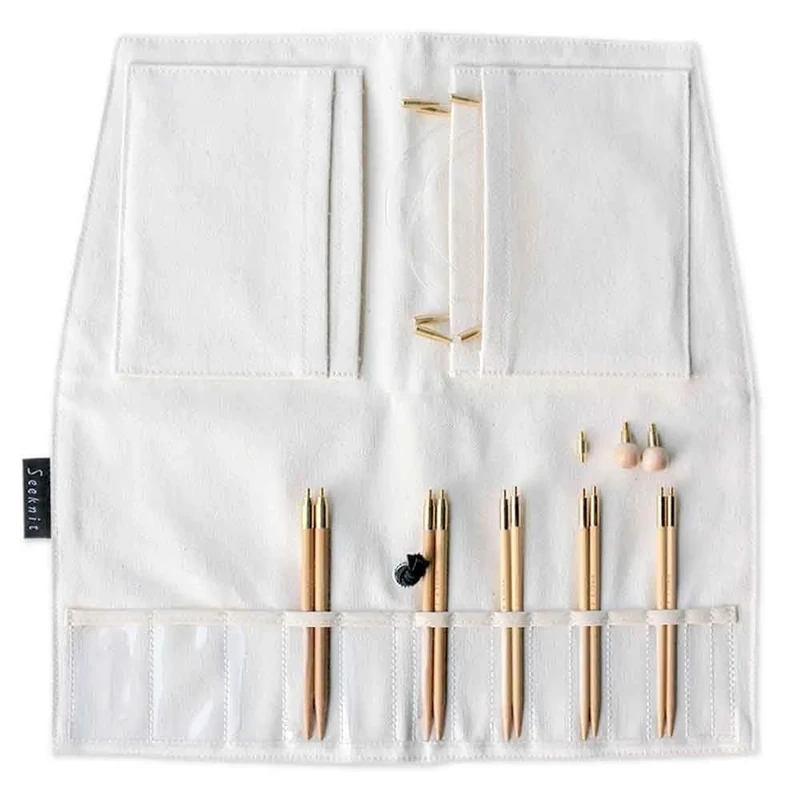 Seeknit Interchangeable Circular Needle Set, White, M