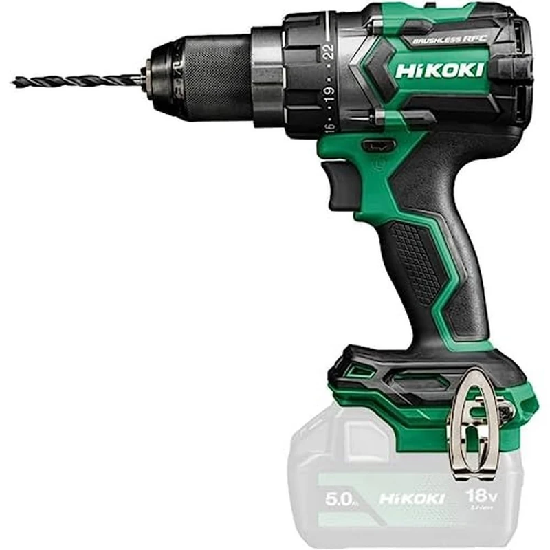 HiKOKI Akku Bohrschrauber, DS18DCW4Z, (18V, Leerlaufdrehzahl 0-2000 min-1, Max. Festdrehmoment 140 Nm, Brushless, (Basic) OHNE Akku, Ladegerät und Transportkoffer (im Karton)
