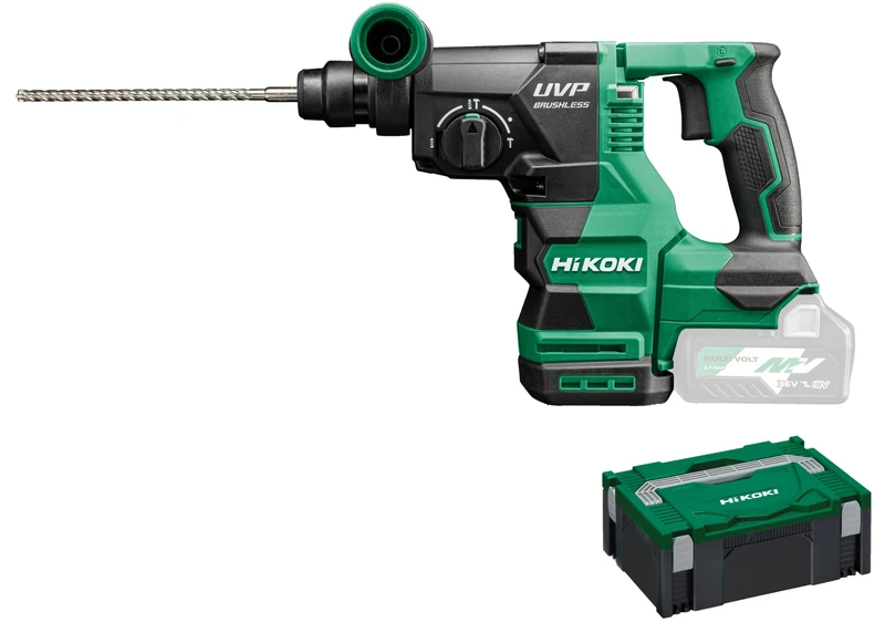 HIKOKI Akku Bohr- und Meißelhammer DH3628DAW2Z, (36V, Volllastschlagzahl 0-4300 min-1, Schlagenergie 3,2 J) (SDS-Plus) Basic, Brushless, im HSC II (Ohne Akku und Ladegerät)